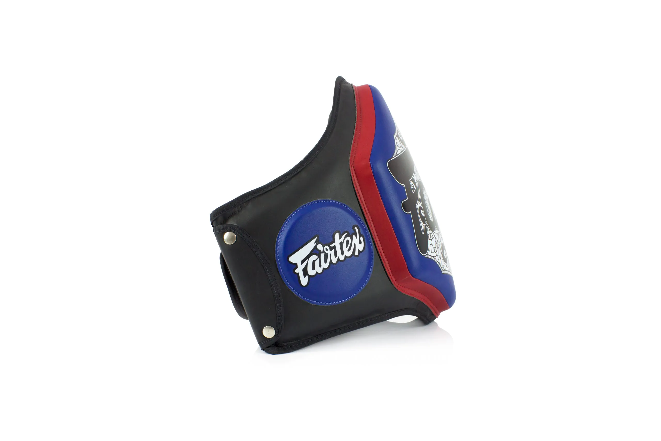 Fairtex-BPV3 Belly Pad Black Blue (1) Belly Pad Black Blue Fairtex-BPV3