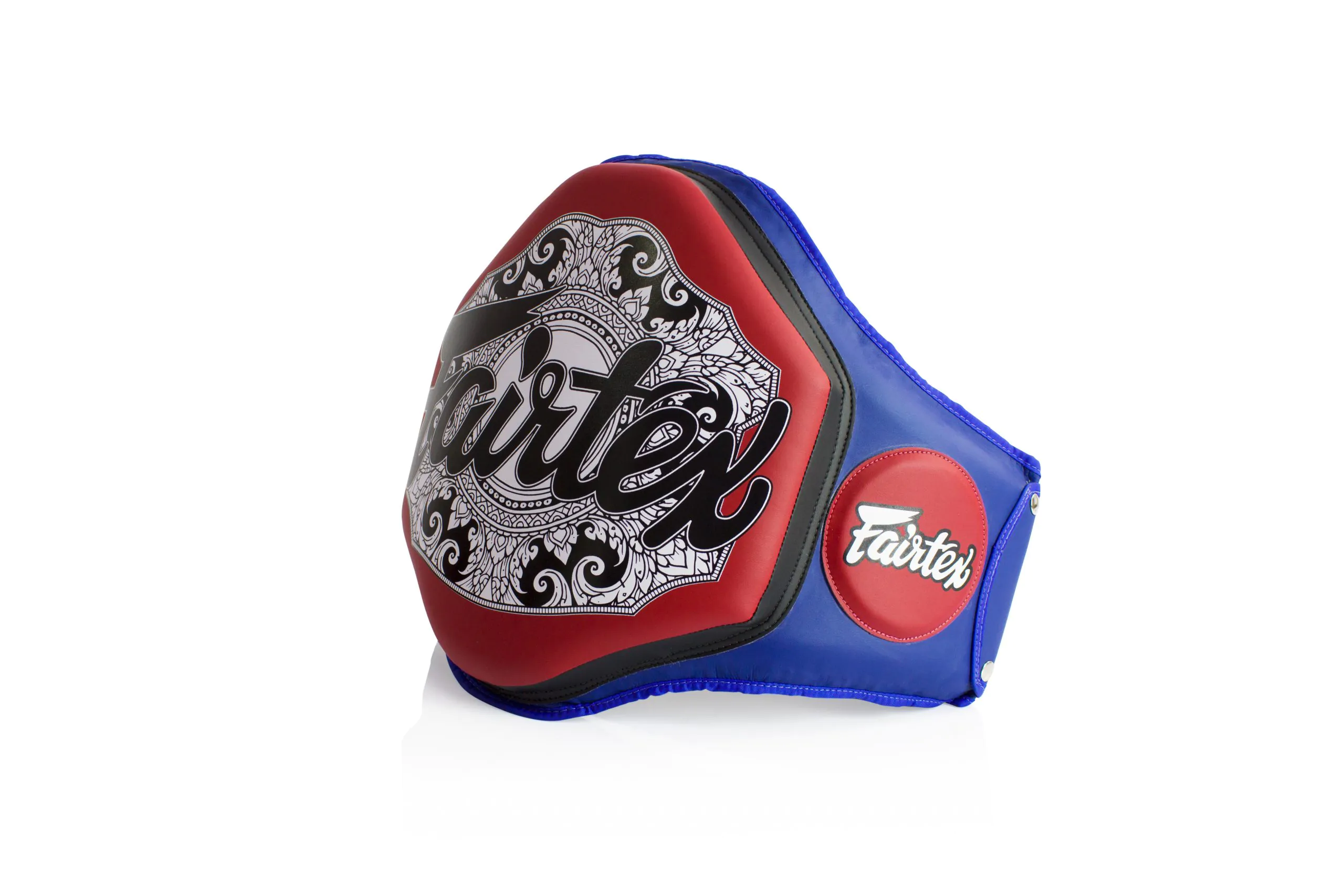 Fairtex-BPV3 Belly Pad Blue Red (3) Fairtex Belly Pad Blue Red-BPV3