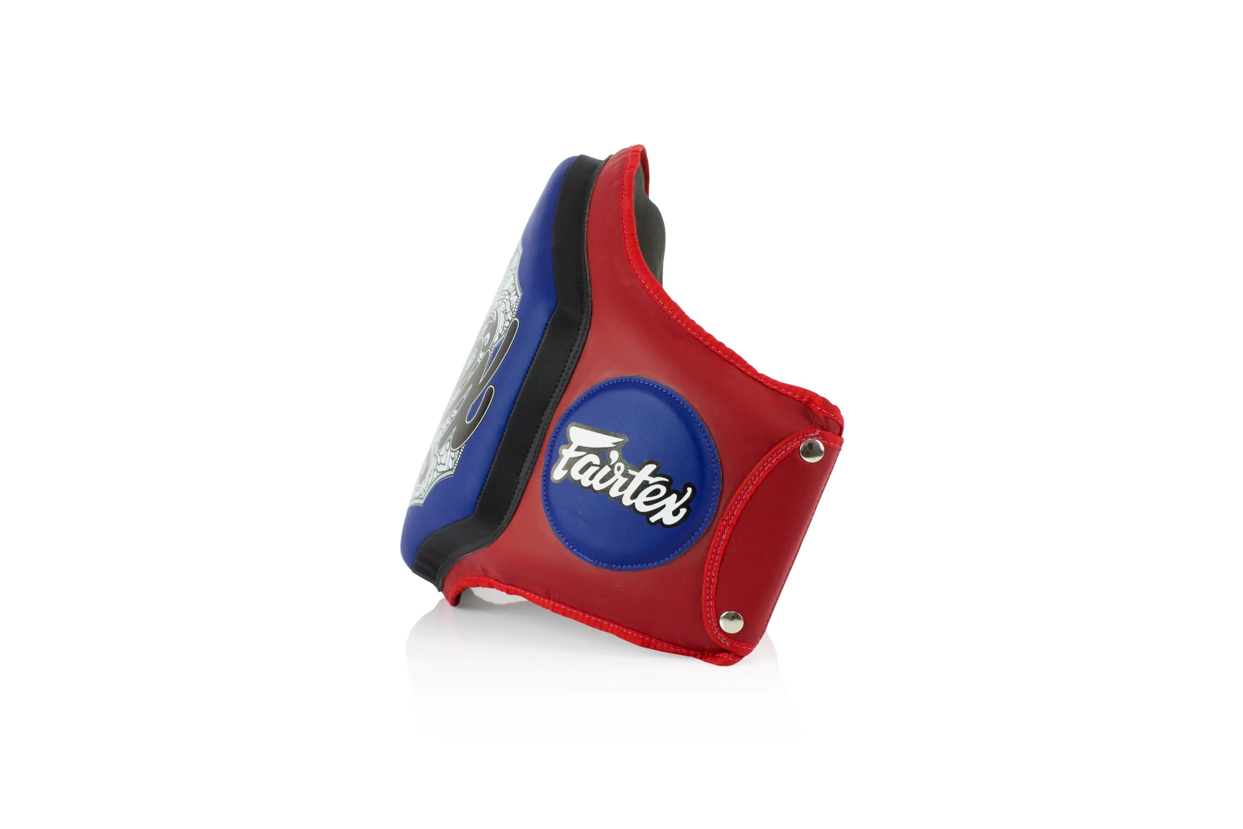 Fairtex-BPV3 Belly Pad Red Blue (1) Fairtex Belly Pad BPV3