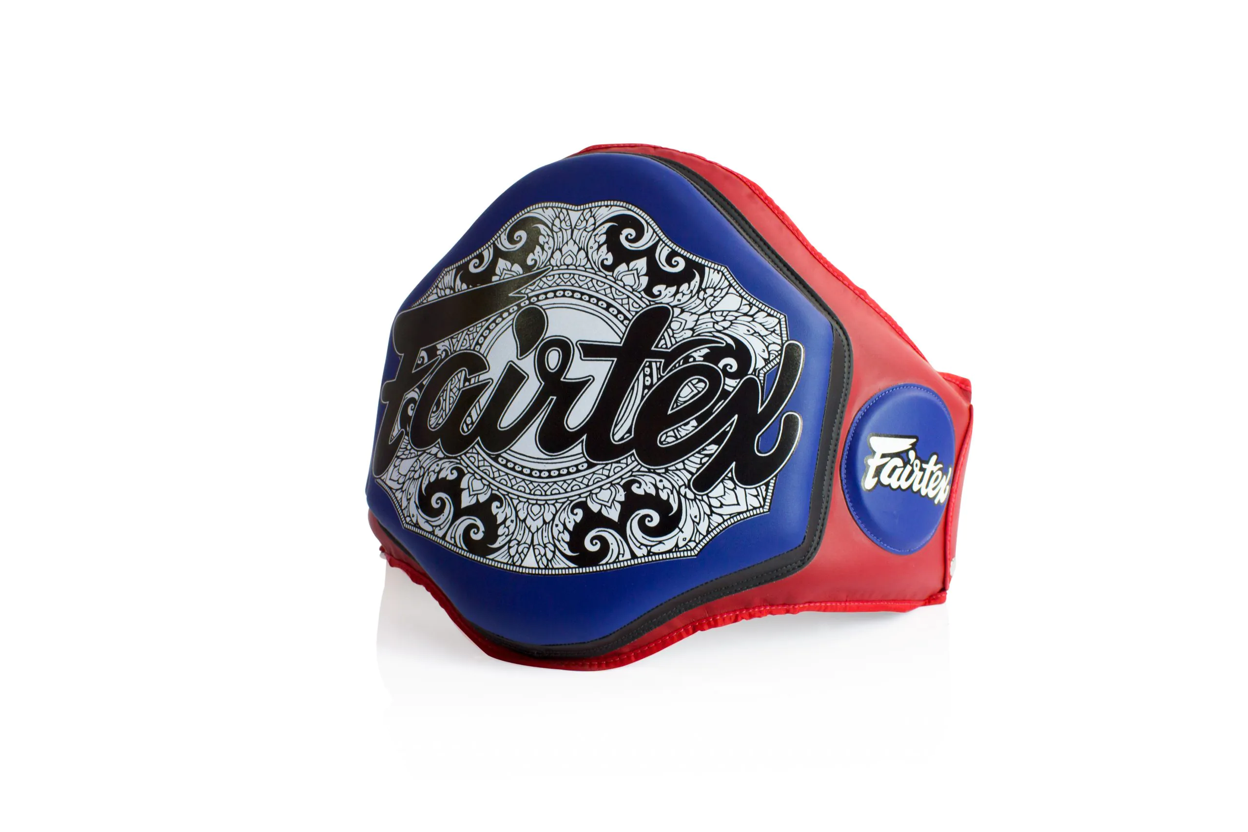 Fairtex-BPV3 Belly Pad Red Blue (3) BPV3 Belly Pad Red Blue