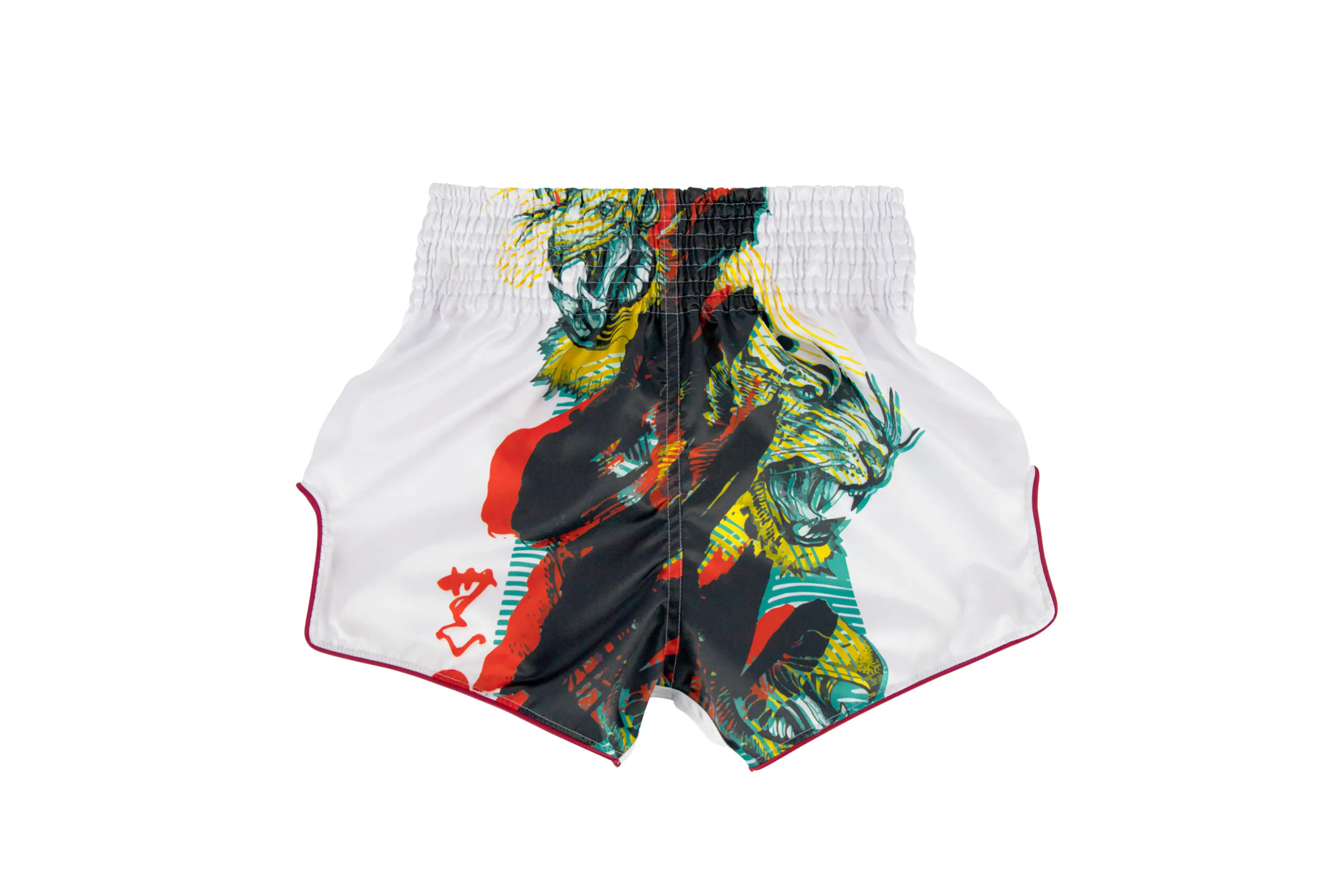 Fairtex Satoru Shorts BS1908 Front Fairtex Slim Cut Shorts BS1908 White Satoru