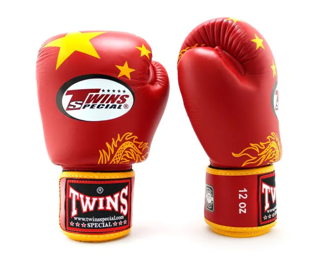 Twins China Flag Boxing Gloves BGV-44