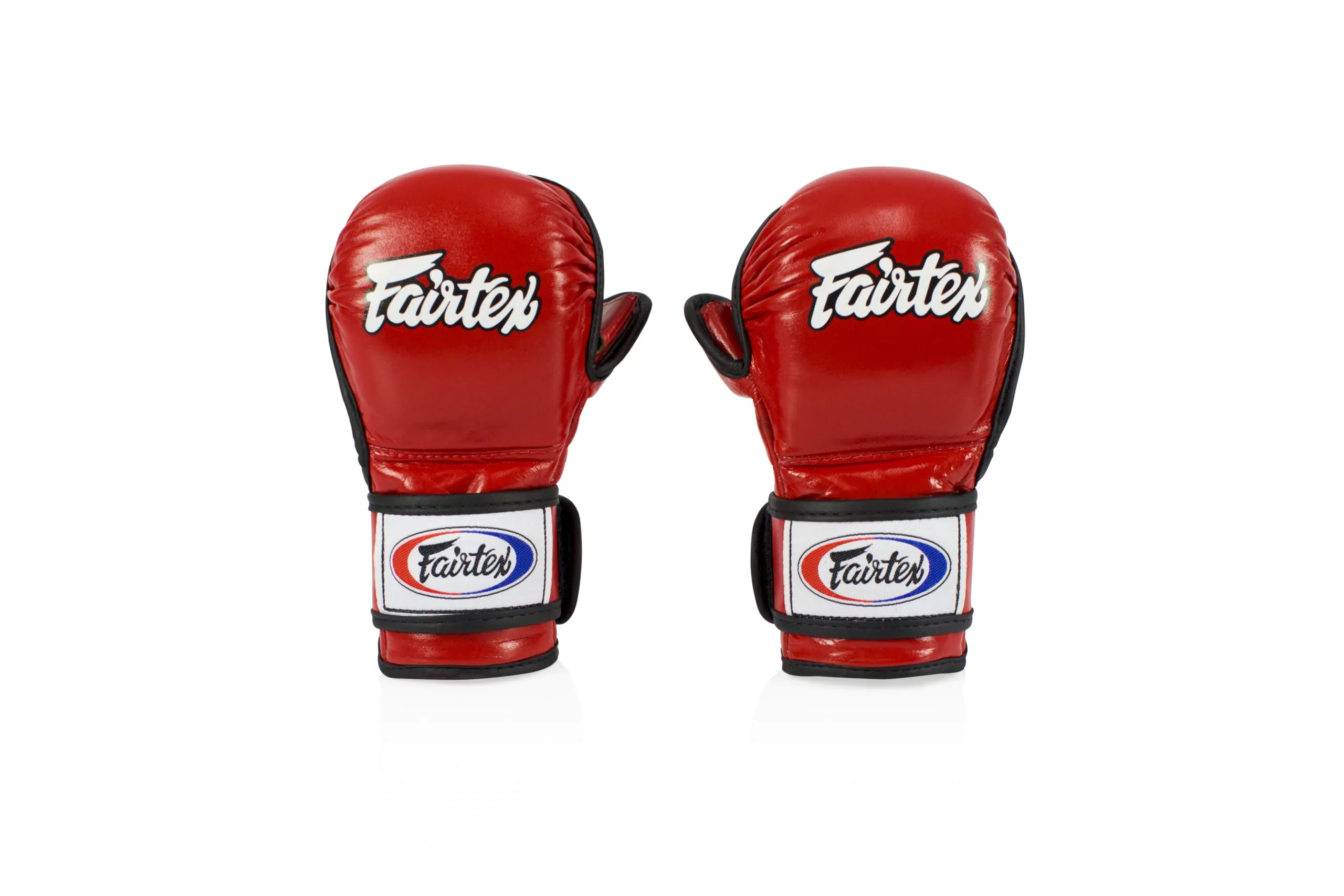 Fairtex - FGV15 Sparring Gloves Double Wrist Wrap Closure with red color