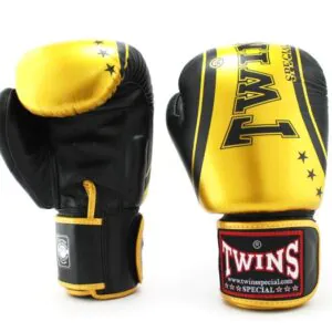 Twins Fancy Boxing Gloves-FBGV-TW4 Black Gold