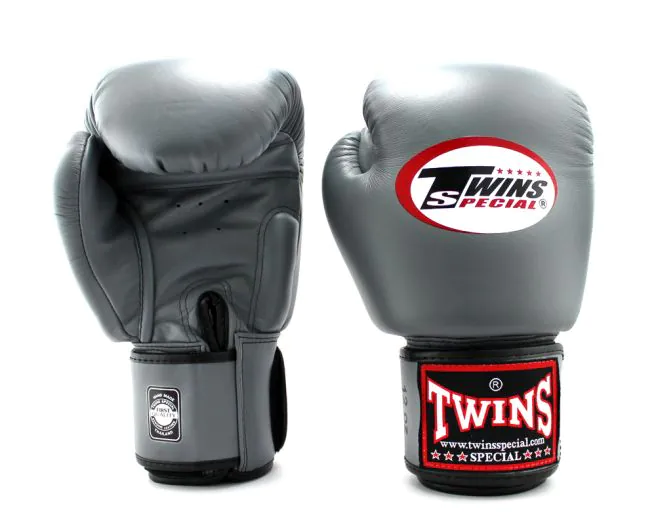 Twins Boxing Gloves BGVL3 Grey (1) Twins BGVL3 Grey Boxing Gloves