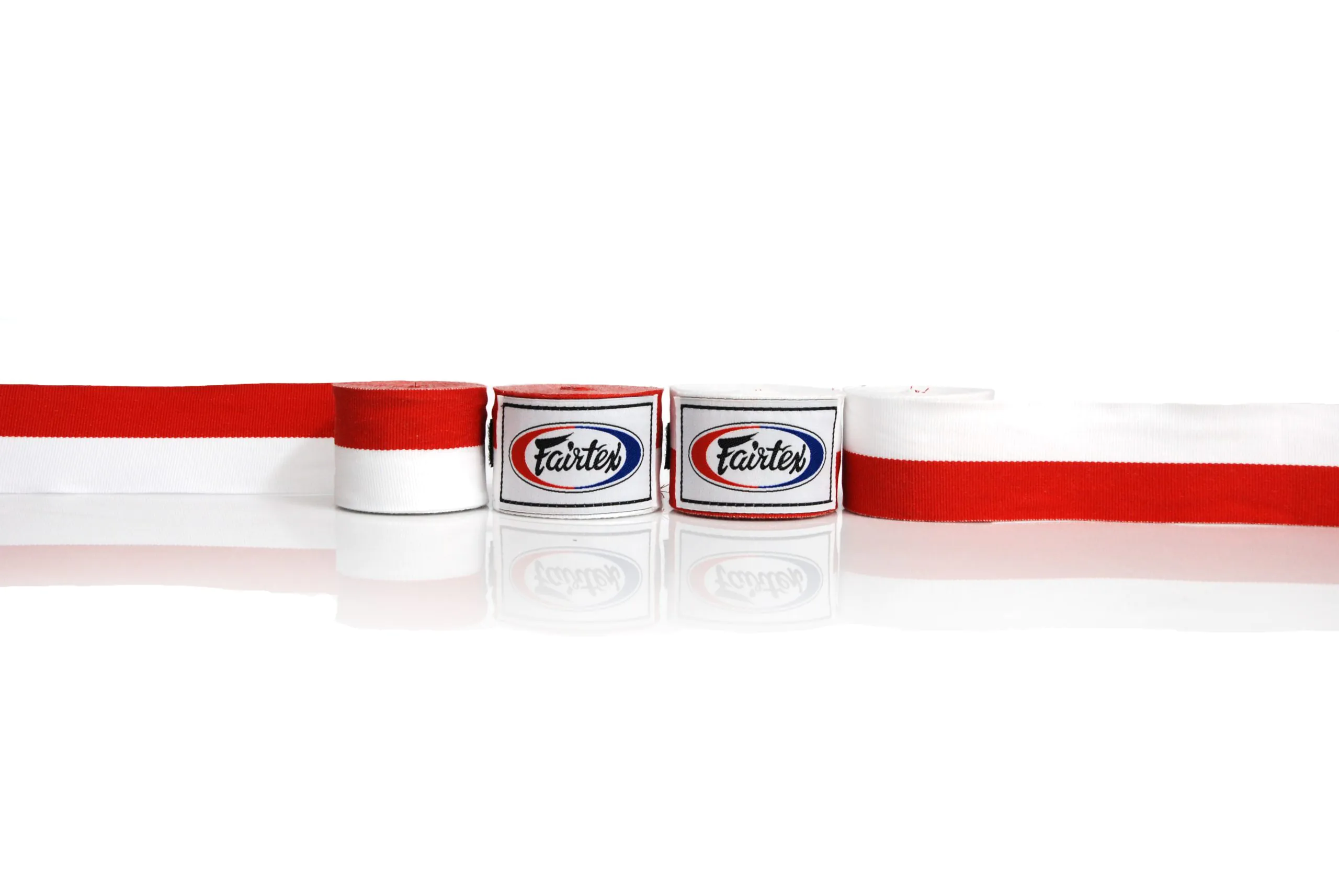 Fairtex Hand Wraps Red White Fairtex HW2- Red White