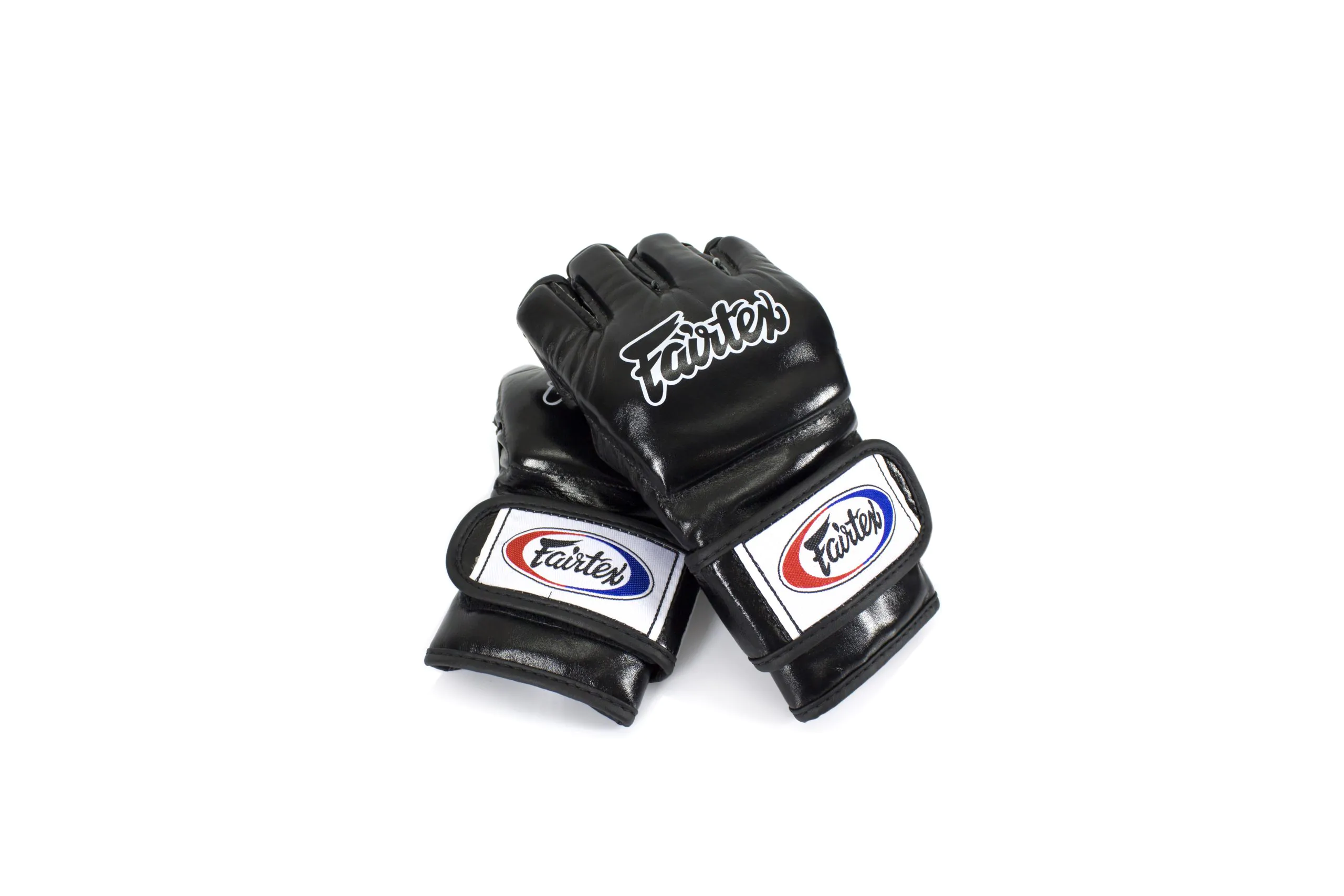 Fairtex Black Ultimate Combat MMA Gloves with Open Thumb Loop - FGV12