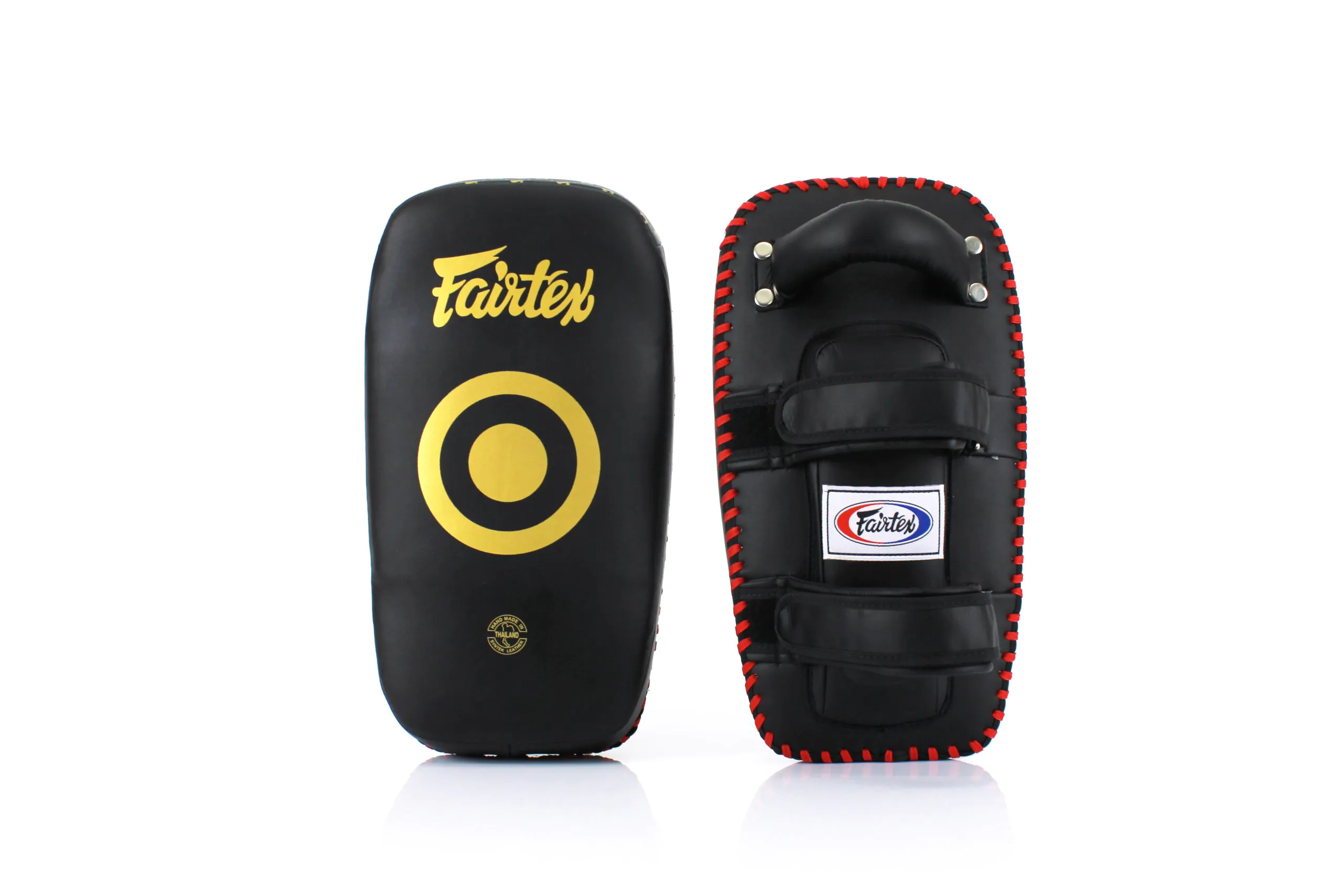 Fairtex-Curved Kick Pads-KPLC5 (2) Fairtex-Curved Kick Pads-KPLC5 Black Gold