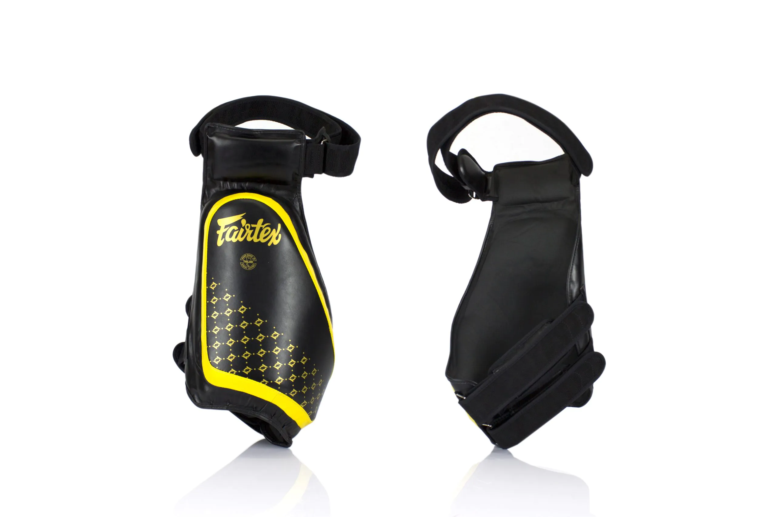 Fairtex Compact Thigh Pads-TP4 Black Yellow Fairtex TP4 Black Yellow