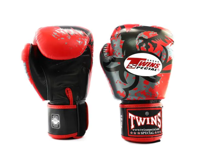 Twins Boxing Gloves-FBGV-36-Dragon Claws Red (1) Twins Boxing Gloves-FBGV-36- Red Dragon Claws