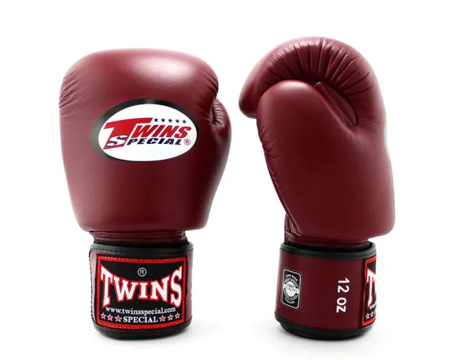 Twins Boxing Gloves BGVL3 Burgundy (2) Twins BGVL3 Burgundy Boxing Gloves