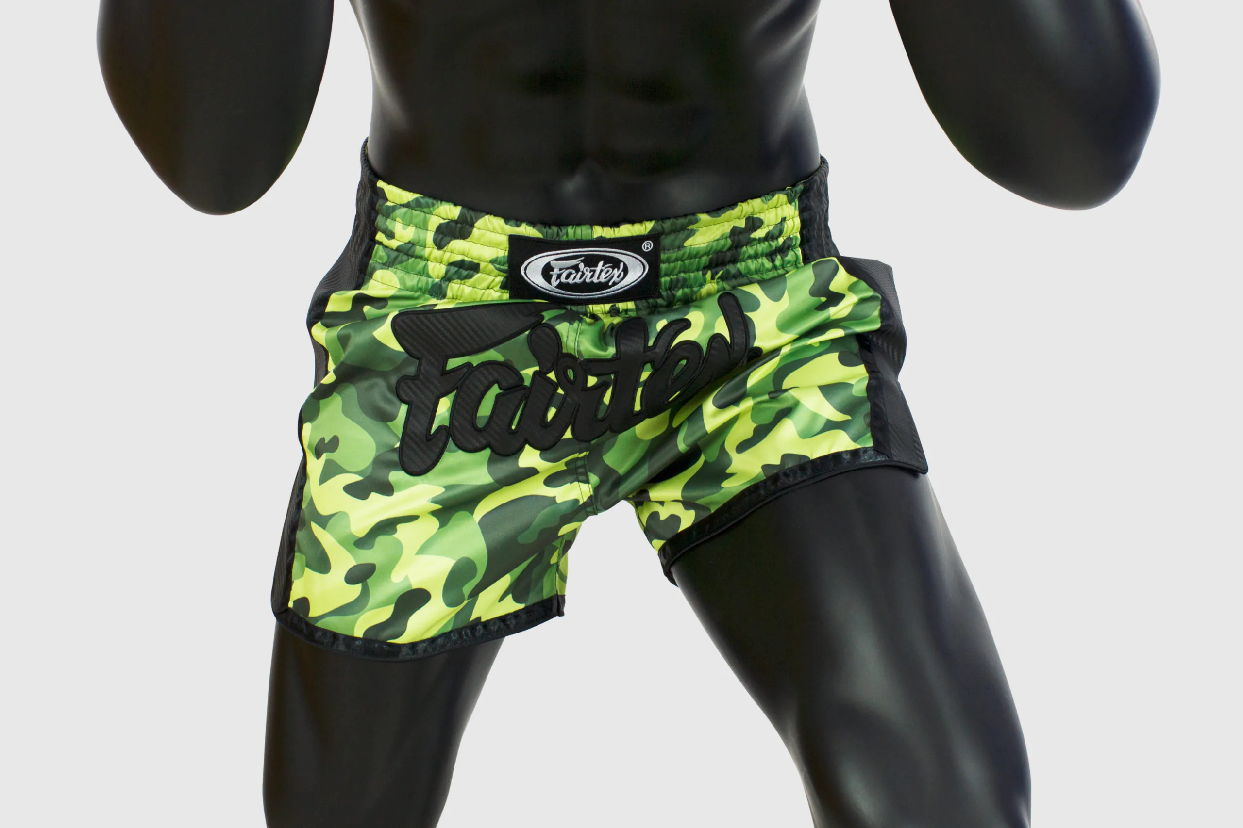 Fairtex - BS1710 - Slim Cut Shorts - Satin Fairtex - BS1710 - Slim Cut Shorts -Green Camo