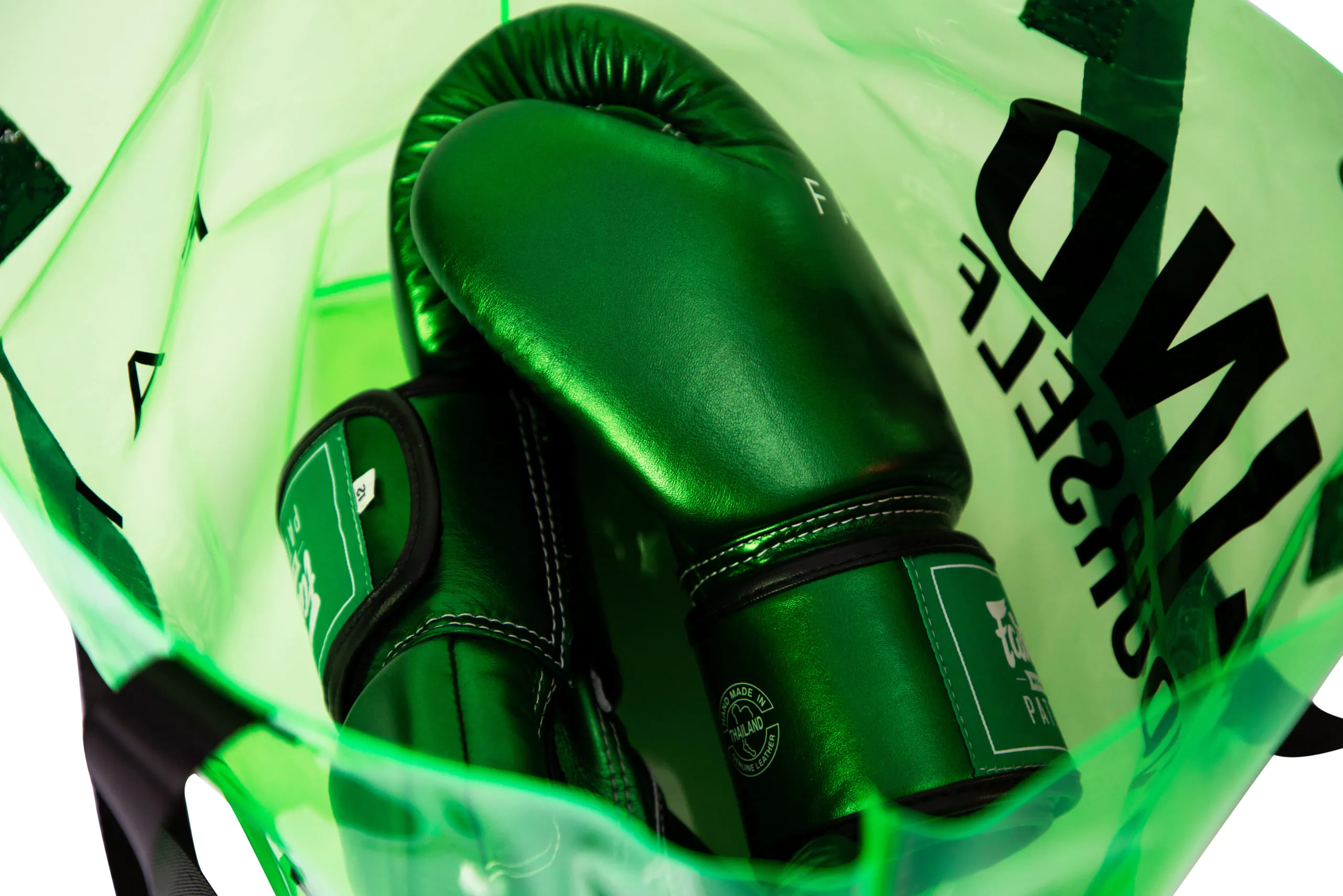 Fairtex BGV22 "Metallic" Micro Fiber Leather Boxing Gloves Fairtex BGV22 "Metallic" Boxing Gloves-Green