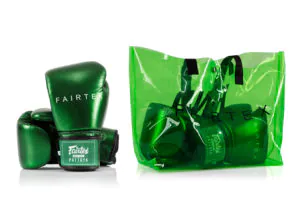 Fairtex BGV22 "Metallic" Boxing Gloves Fairtex BGV22 "Metallic" Green Leather Boxing Gloves