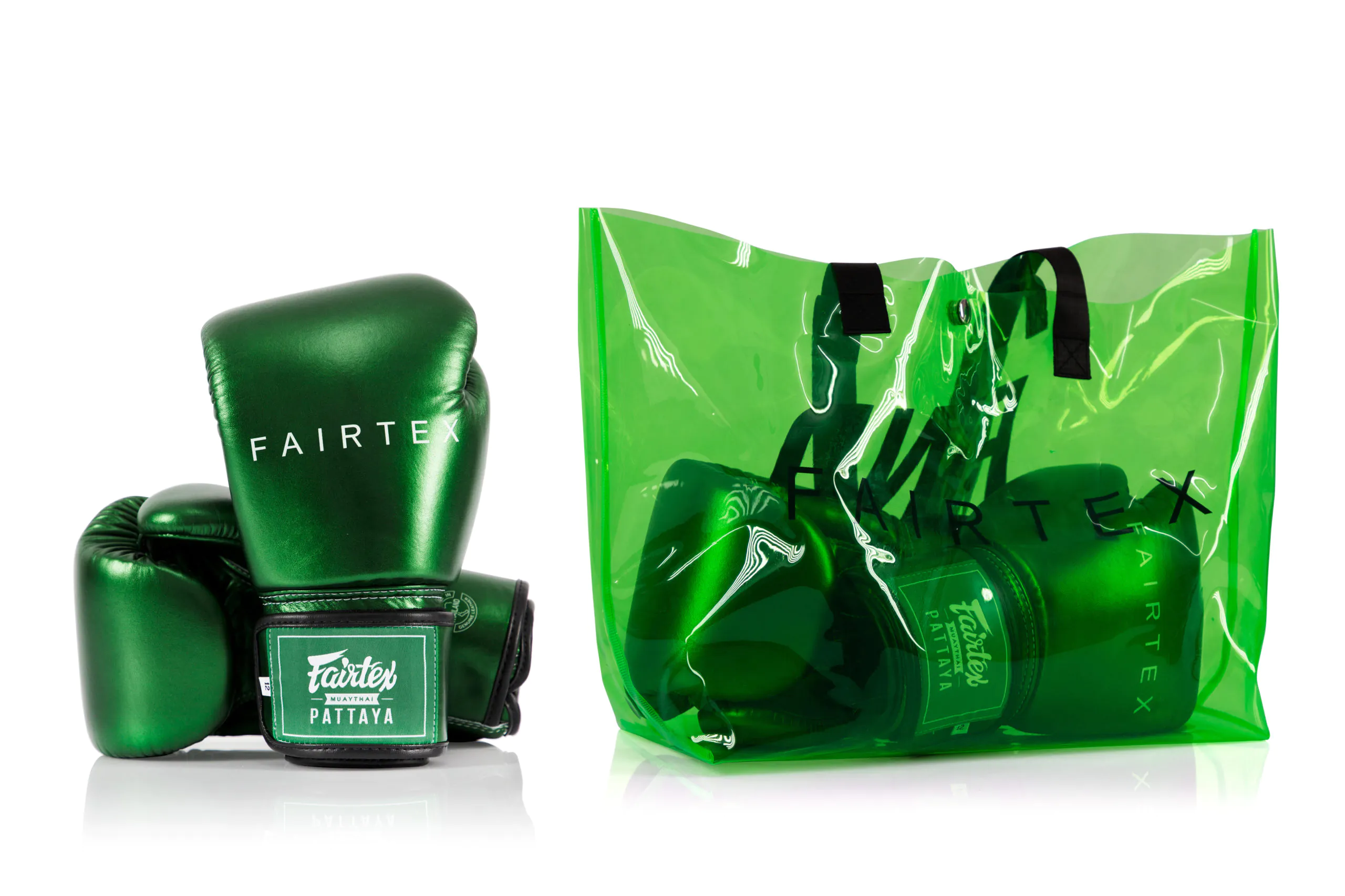 Fairtex BGV22 "Metallic" Boxing Gloves Fairtex BGV22 "Metallic" Green Leather Boxing Gloves